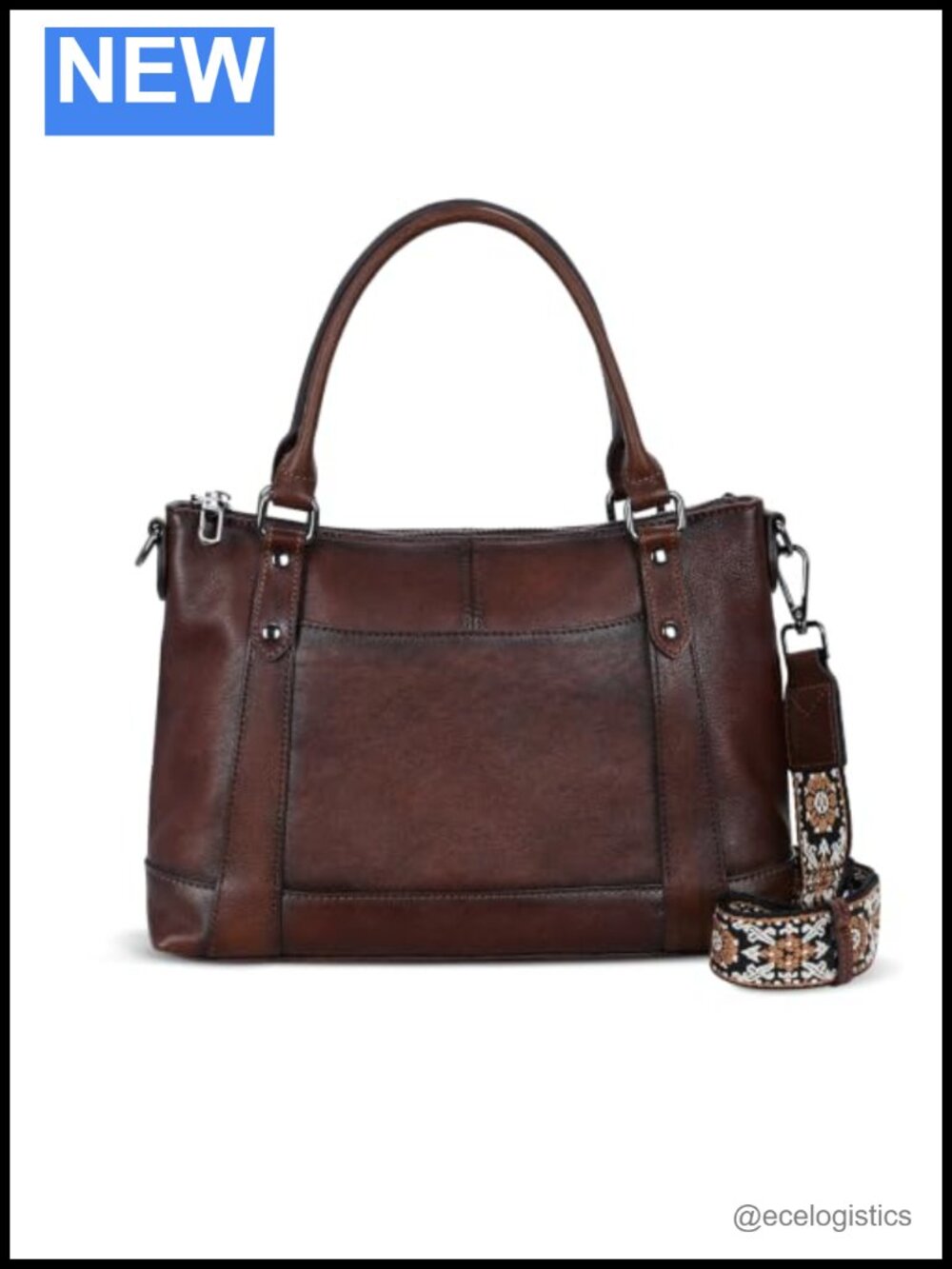Genuine Leather Satchel Crossbody Purse for Women Shoulder Bag with Top Handle